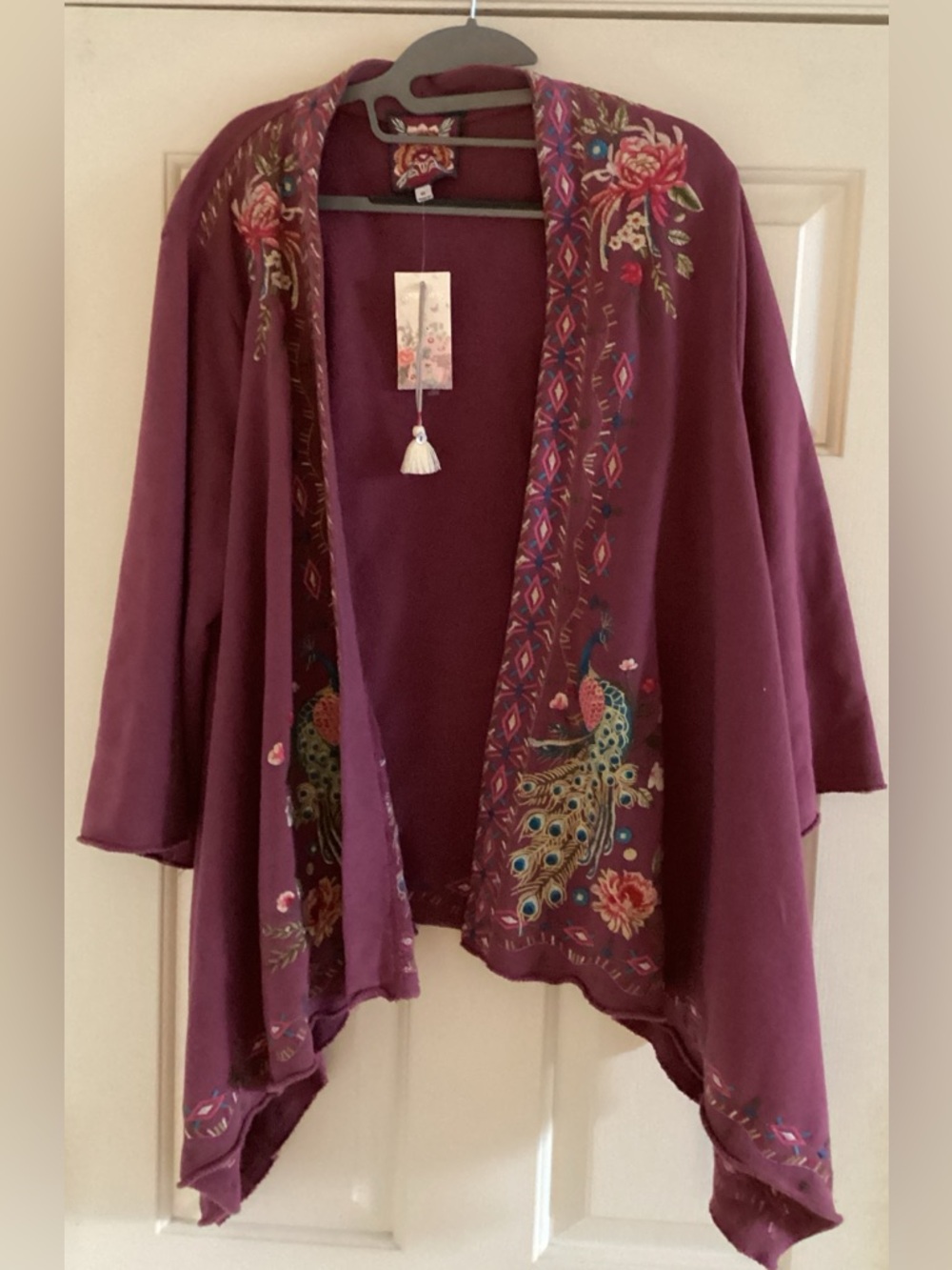 NWT JOHNNY WAS Kaira French Terry Cardigan- Size XL
